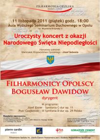 Uroczysty koncert z okazji Narodowego Święta Niepodległości 