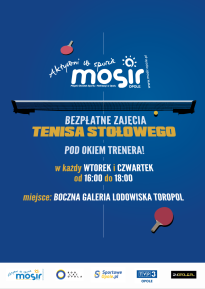 Bezpłatne zajęcia z Tenisa Stołowego 