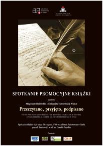 Spotkanie promocyjne książki "Przeczytano, przyjęto, podpisano"