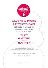 Tydzień z Internetem 2018. Włącz krytyczne myślenie!