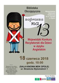 Wojewódzki Konkurs Recytatorski dla Dzieci w Języku Angielskim