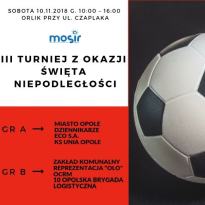 Turniej z okazji Święta Niepodległości w piłce nożnej. 