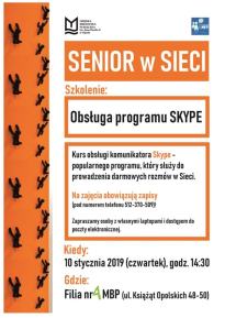 Obsługa programu Skype" w ramach cyklu "Senior w Sieci"