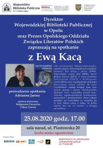Spotkanie z Ewą Kacą 