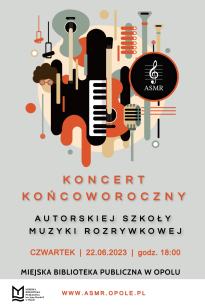 Koncert końcoworoczny Autorskiej Szkoły Muzyki Rozrywkowej w MBP