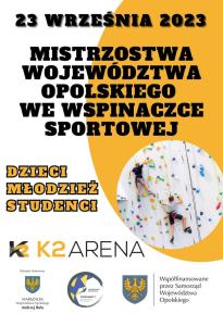 PUCHAR WOJEWÓDZTWA OPOLSKIEGO WE WSPINACZCE SPORTOWEJ 2023 - dzieci i młodzież