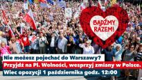 Wiec Opozycji na placu Wolności w Opolu