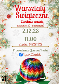Warsztaty Świąteczne: zdobienie bombek w Filii nr 3 MBP