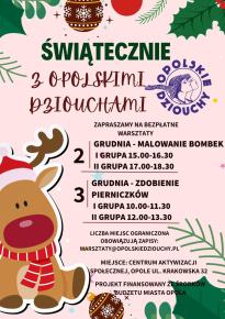 Warsztaty świąteczne - Zdobienie pierników/malowanie bombek z Opolskimi Dziouchami w CAS