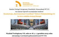 Sympozjum naukowe: "Konstytucja Sacrosanctum Concilium" Soboru Watykańskiego II