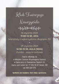 Klub Twórczego Nauczyciela: Warsztaty z wykorzystania długopisu 3D