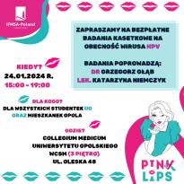 Pink Lips 2024 - Bezpłatne badania kasetkowe HPV