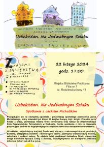 Uzbekistan. Na Jedwabnym Szlaku - spotkanie z podróżnikiem Jackiem Michalskim