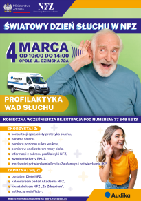"Światowy Dzień Słuchu z NFZ". Profilaktyka słuchu.