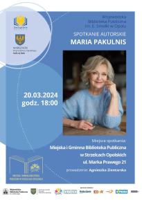 Spotkanie autorskie z Marią Pakulnis