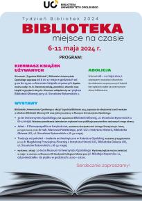 Tydzień Bibliotek 2024 w Bibliotece UO
