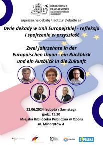 "Dwie dekady w Unii Europejskiej - refleksja i spojrzenie w przyszłość" - debata