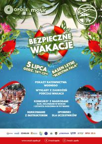 BEZPIECZNE WAKACJE 2024! na basenie letnim "Błękitna fala"