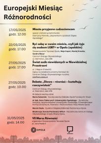 Europejski Miesiąc Różnorodności: Debata "Słowa - również - kształtują rzeczywistość" w CDO