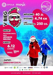 V Bieg "MALINOWY MIKOŁAJ" na Jeziorze Malina
