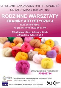 Warsztaty tkaniny artystycznej w Młodzieżowym Domu Kultury