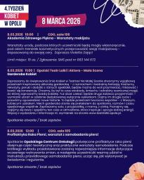 4. Tydzień Kobiet w Opolu - harmonogram 8.03 cz.1