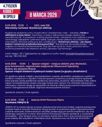 4. Tydzień Kobiet w Opolu - harmonogram 8.03 cz.2