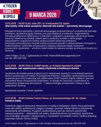 4. Tydzień Kobiet w Opolu - harmonogram 9.03 cz.2