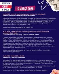 4. Tydzień Kobiet w Opolu - harmonogram 10.03. cz.1