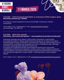 4. Tydzień Kobiet w Opolu - harmonogram 11.03 cz.2