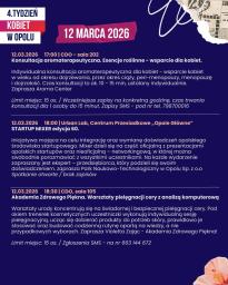 4. Tydzień Kobiet w Opolu - harmonogram 12.03 cz.2