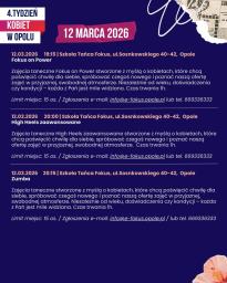 4. Tydzień Kobiet w Opolu - harmonogram 12.03 cz.3