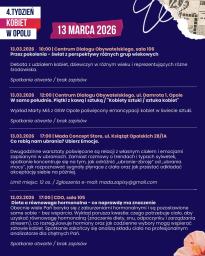 4. Tydzień Kobiet w Opolu - harmonogram 13.03 cz.1